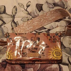 Consuela Pink Beige Graphic Crossbody Bag